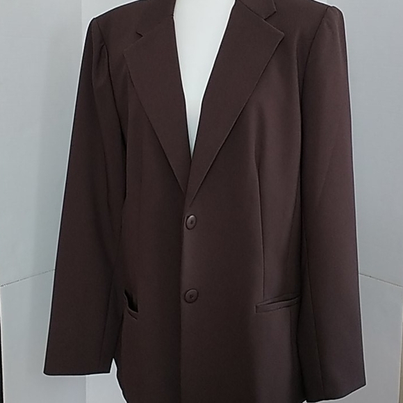 Liz Baker Tall Brown Classic Blazer 16 Tall - Picture 1 of 8